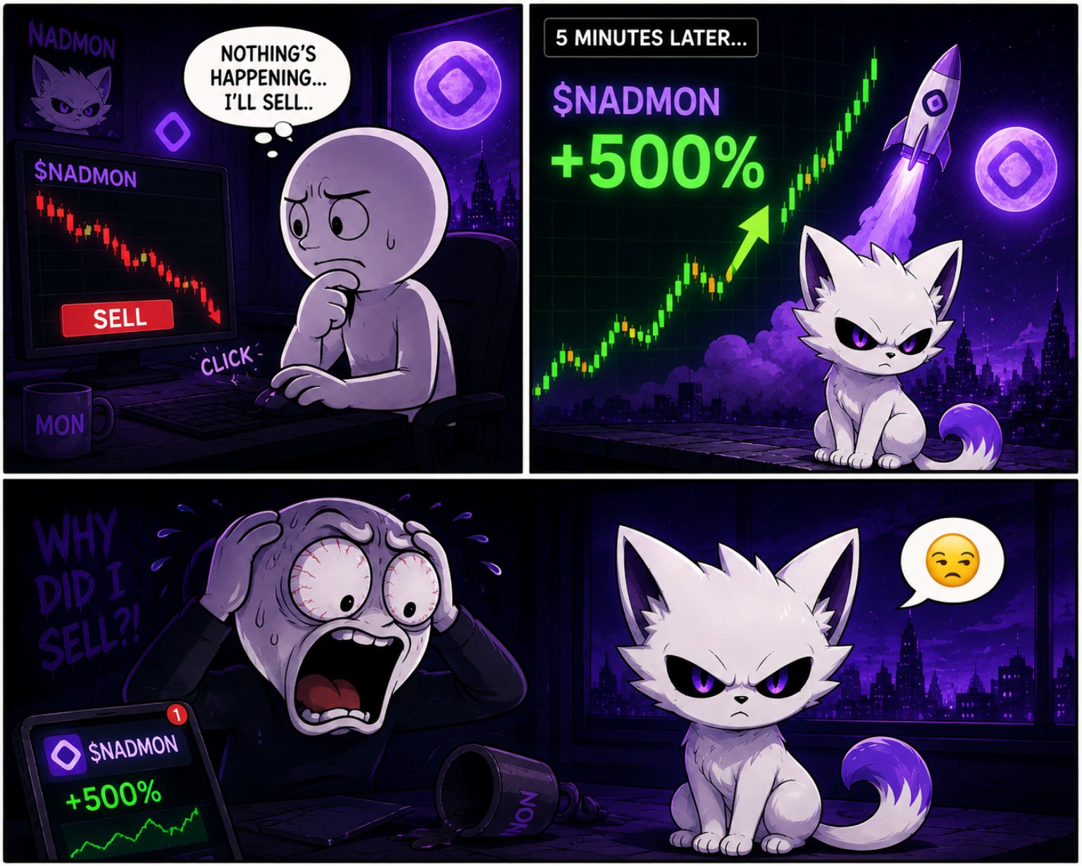 NADMON meme: selling before a five hundred percent pump